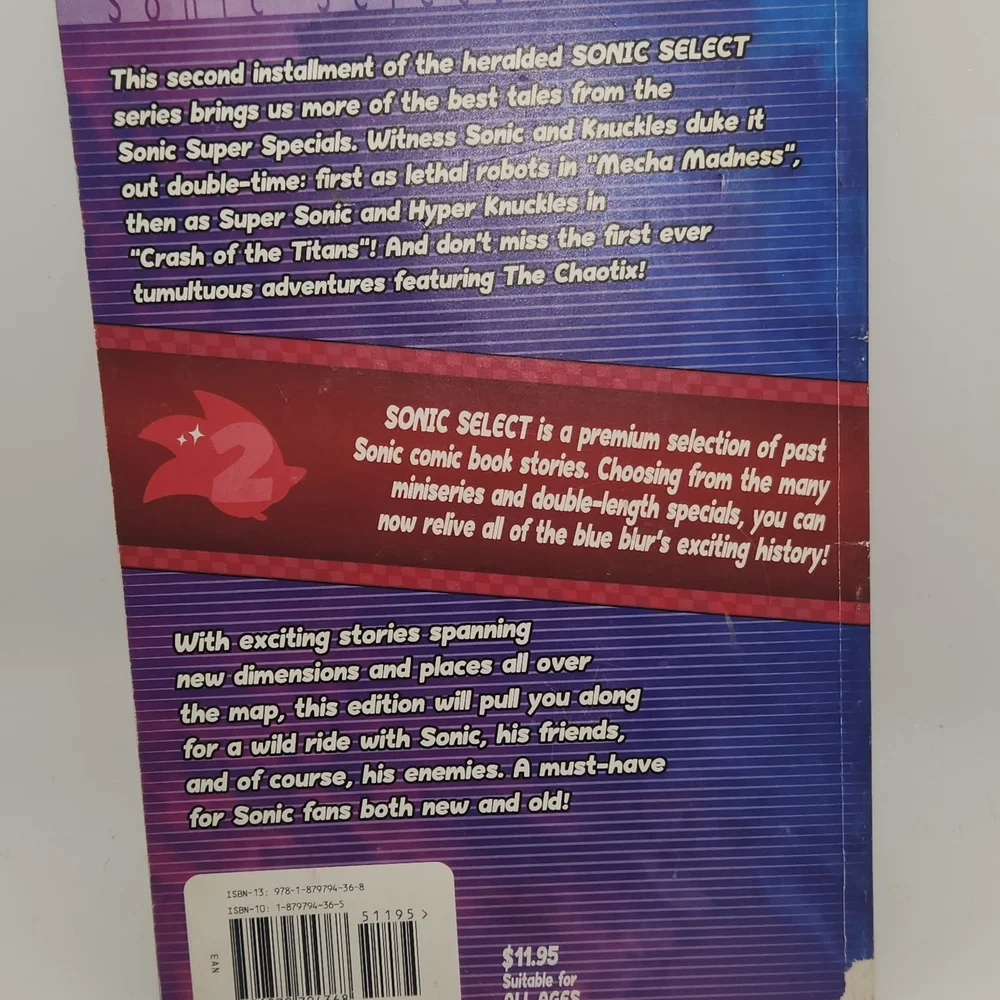 SONIC‎ SELECT BOOK TWO 2 TPB ARCHIE VERY RARE OOP Used